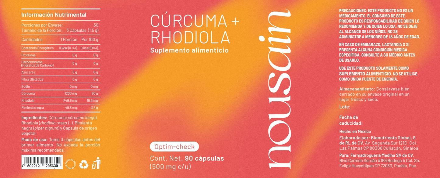Cúrcuma + Rhodiola